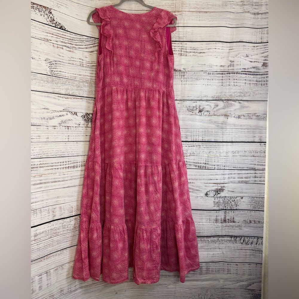 Banjanan Dress‎ Womens Sz Large Banjanan Beautiful Super Soft Maxi Cotton Tiered - Picture 5 of 14